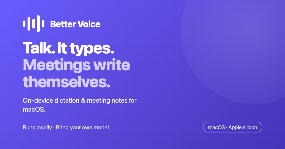 Dictation and Meeting App Sends to Apple Notes – Free and Local Models